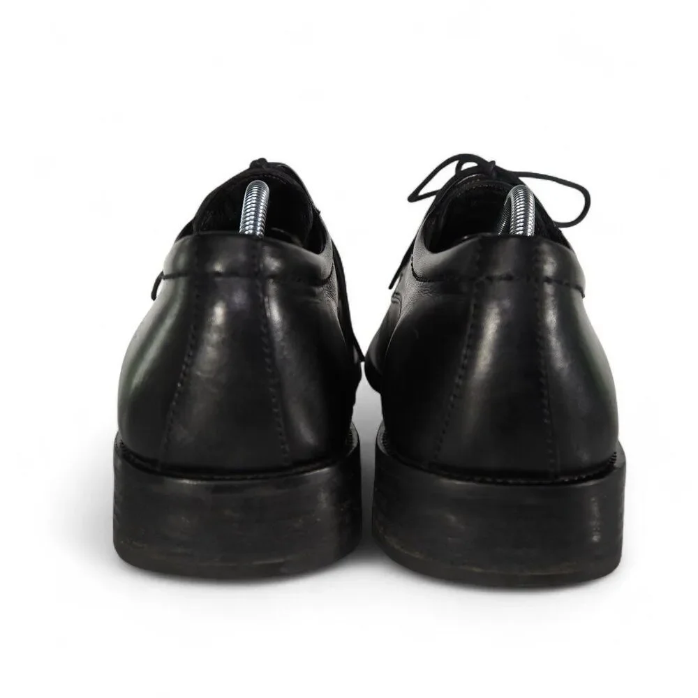 Johnston & Murphy Dobson Square Toe Leather Shoes Men's 8.5M Black Dress 1435‎